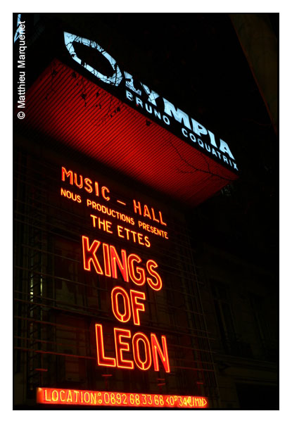 live : photo de concert de Kings of Leon  Paris, Olympia